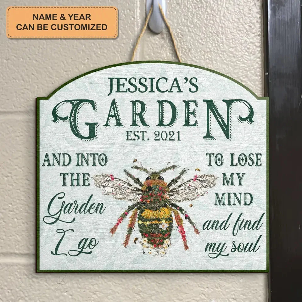Personalized Door Sign - Gift For Gardening Lover, Gardener - Into The Garden - Image 3