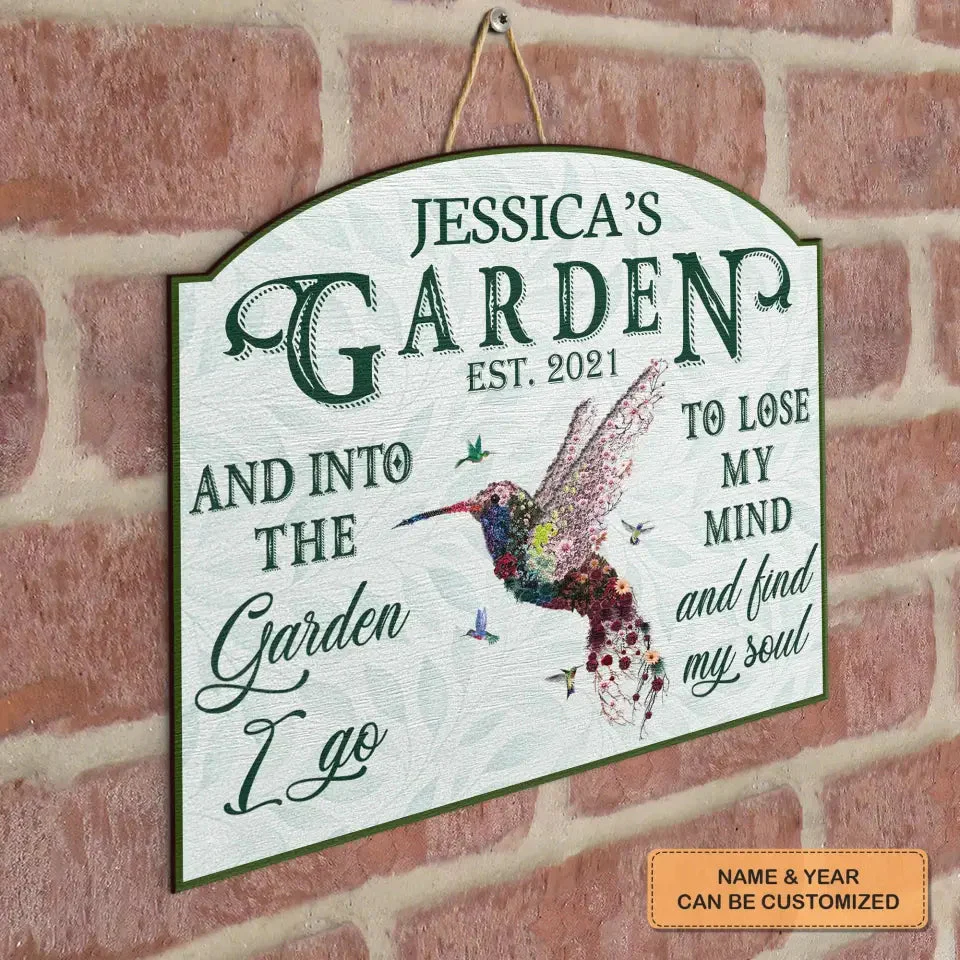 Personalized Door Sign - Gift For Gardening Lover, Gardener - Into The Garden - Image 4