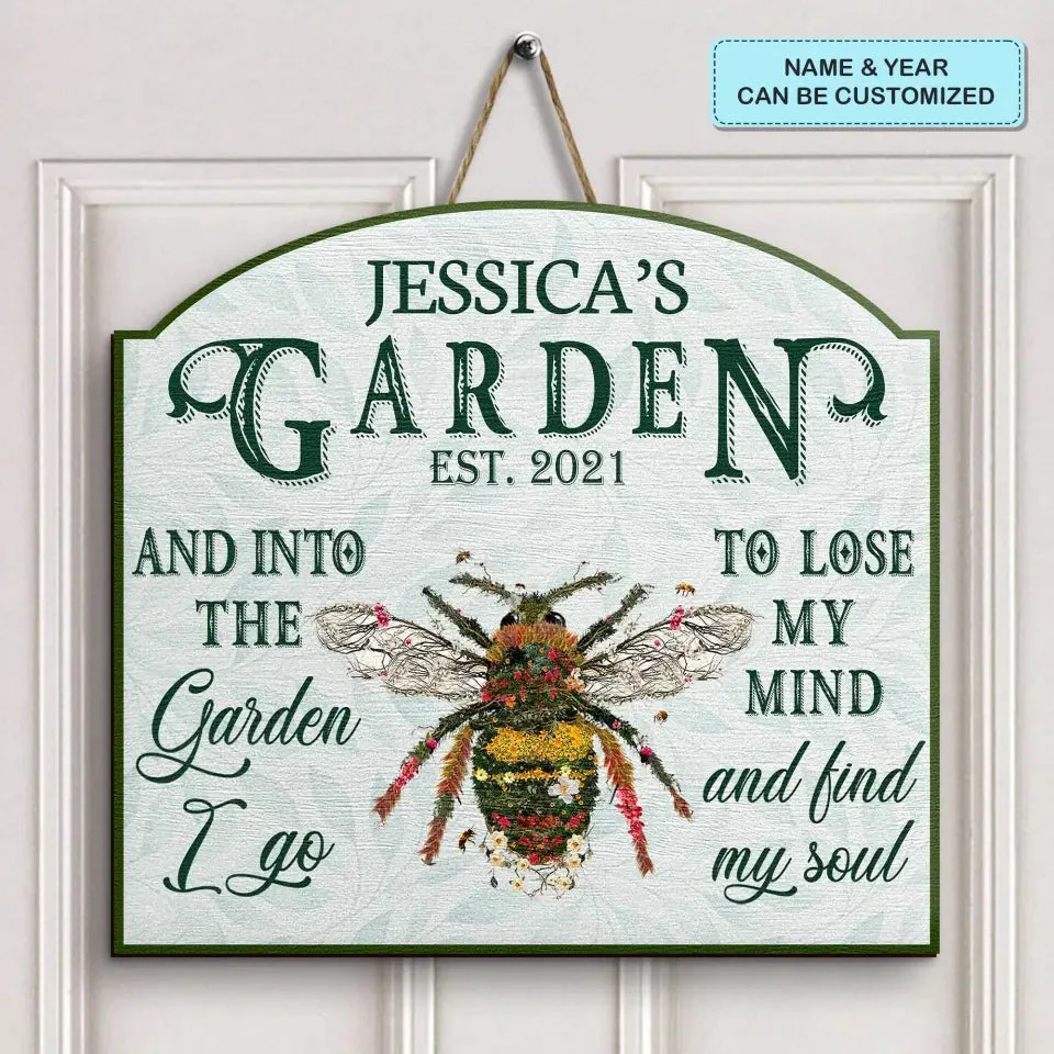 Personalized Door Sign - Gift For Gardening Lover, Gardener - Into The Garden - Image 5