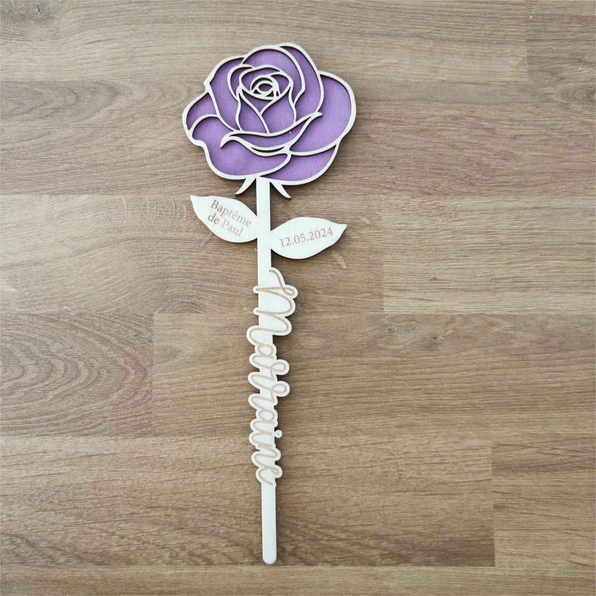 Personalized Double layer Eternal Wooden Flowers For Family - Image 5