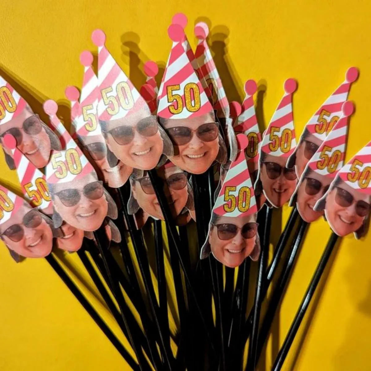 Personalized Drink Stirrers With Face Party Decorations - Image 4