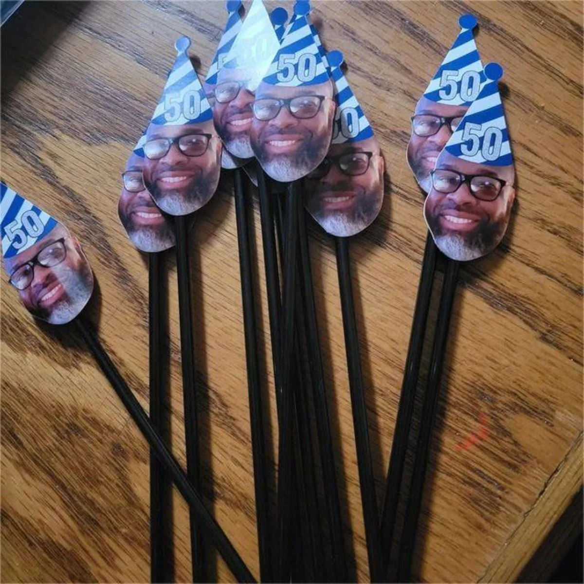 Personalized Drink Stirrers With Face Party Decorations - Image 5
