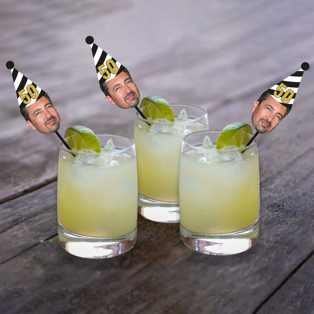 Personalized Drink Stirrers With Face Party Decorations - Image 9