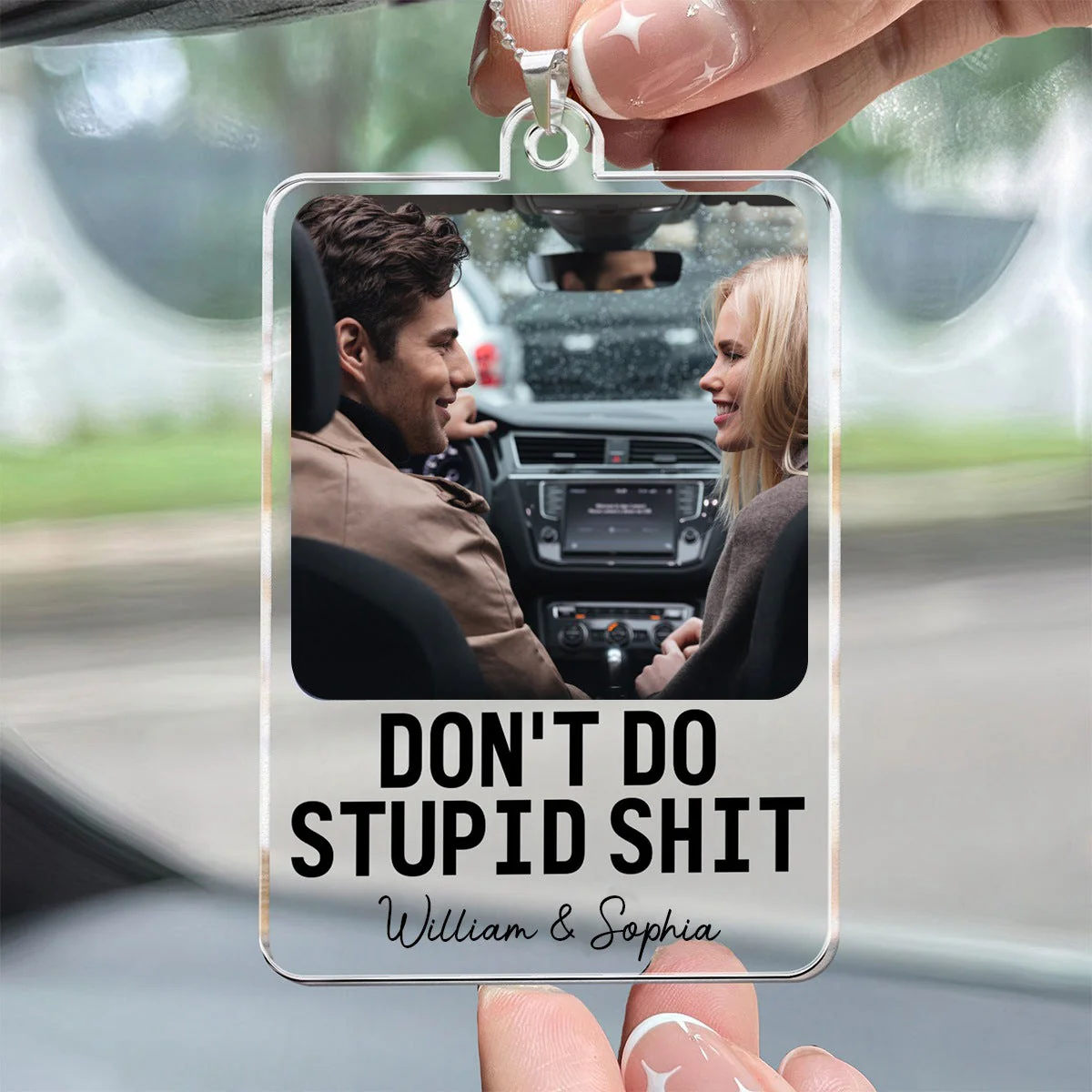 Personalized Drive Safe Car Ornament - Image 3