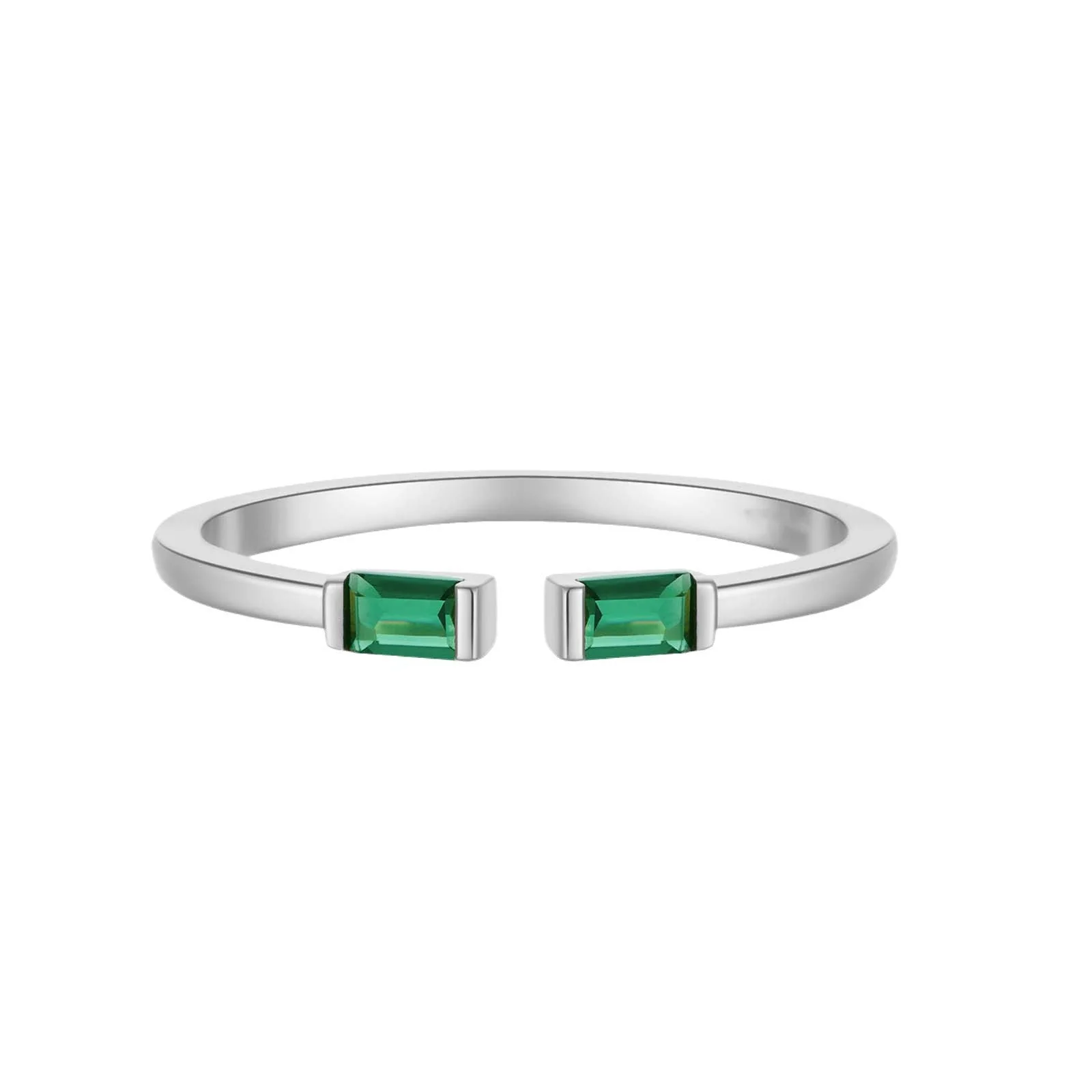 Personalized Duo Baguette Adjustable Birthstone Ring - Image 9