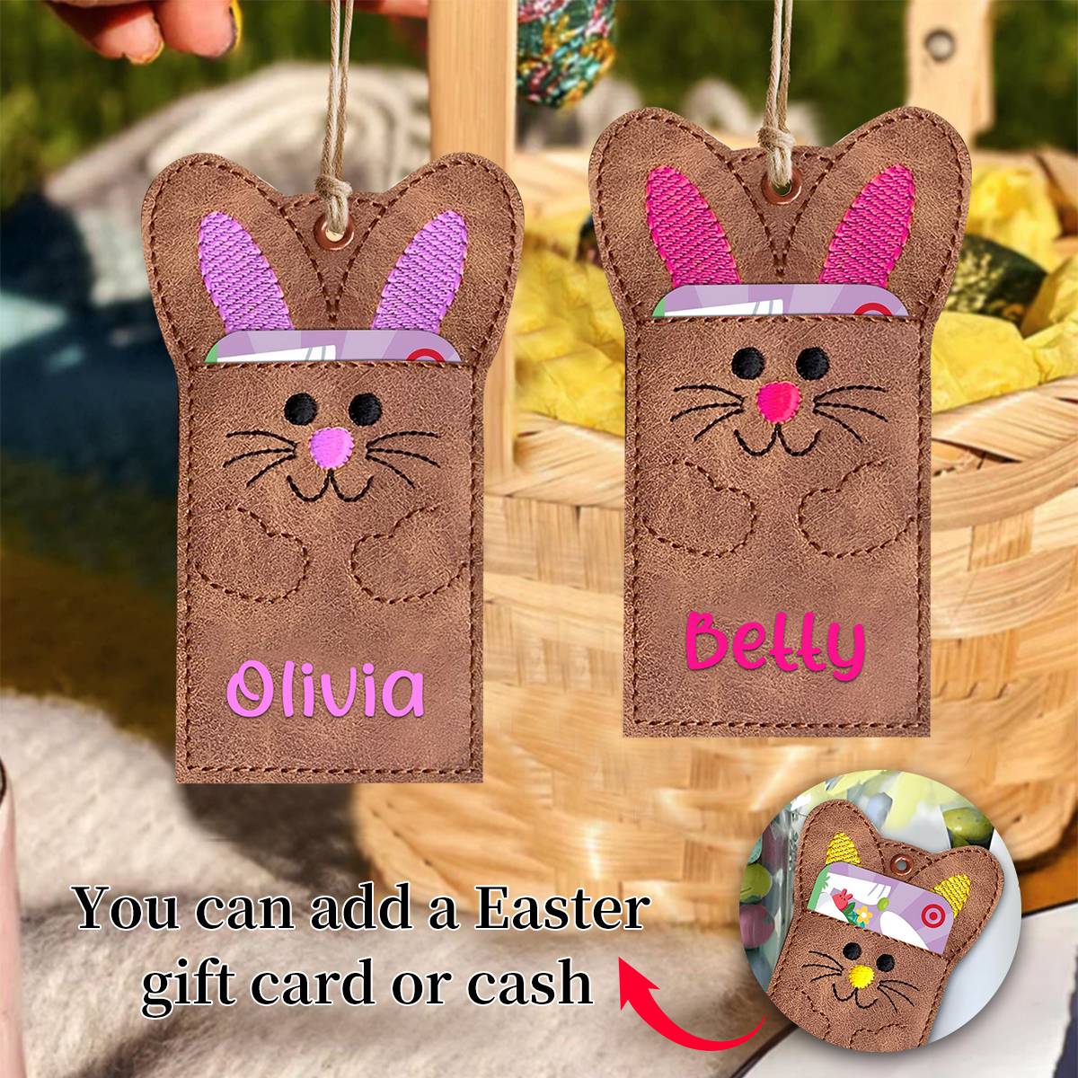 Personalized Easter Gift Card Holders, Personalized Gift Card Holders, Easter Basket Filler - Image 2