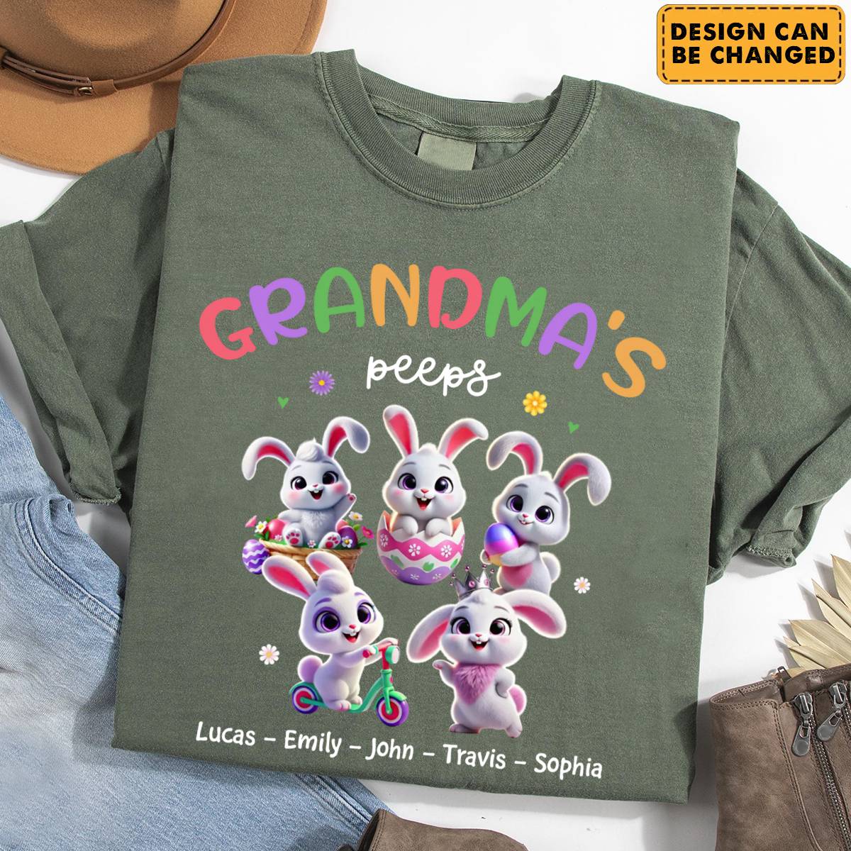 Personalized Easter Gift Grandma's Bunny T Shirt - Image 3