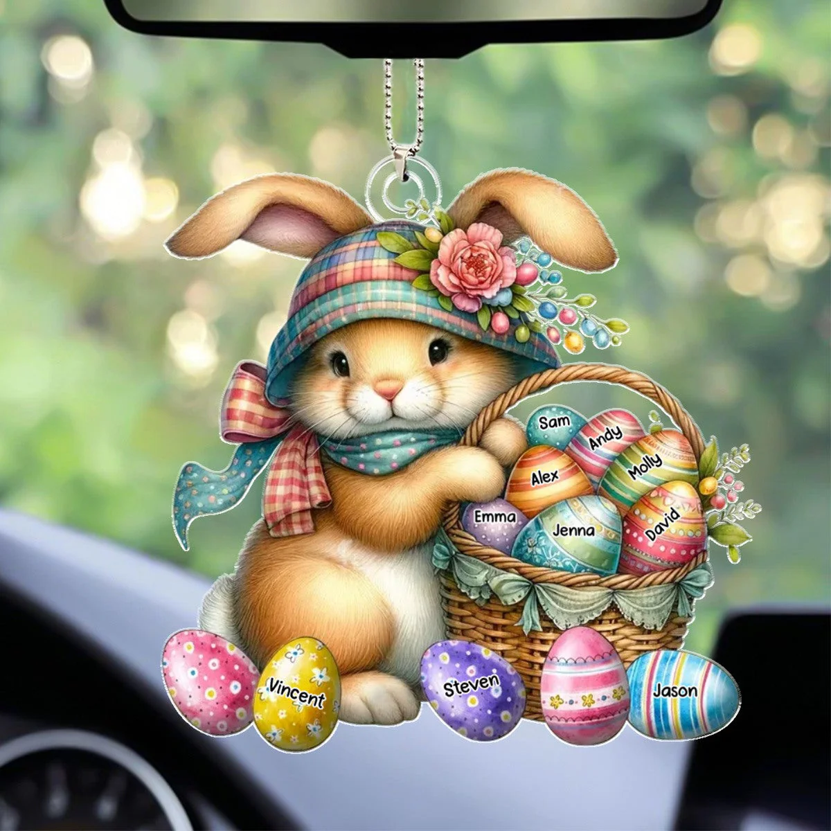 Personalized Easter Gift Grandma's Favorite Bunny Ornament - Image 2