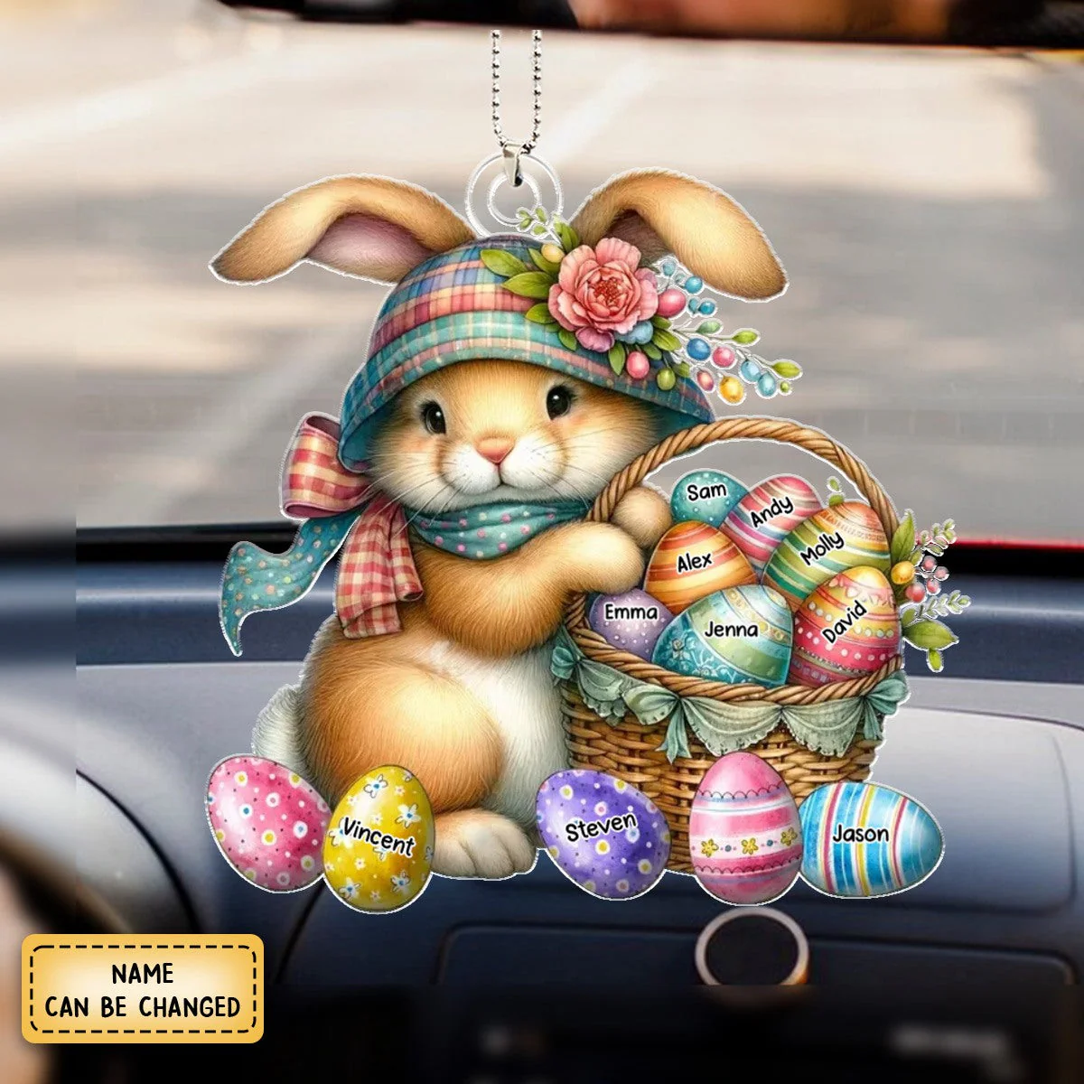 Personalized Easter Gift Grandma's Favorite Bunny Ornament - Image 4
