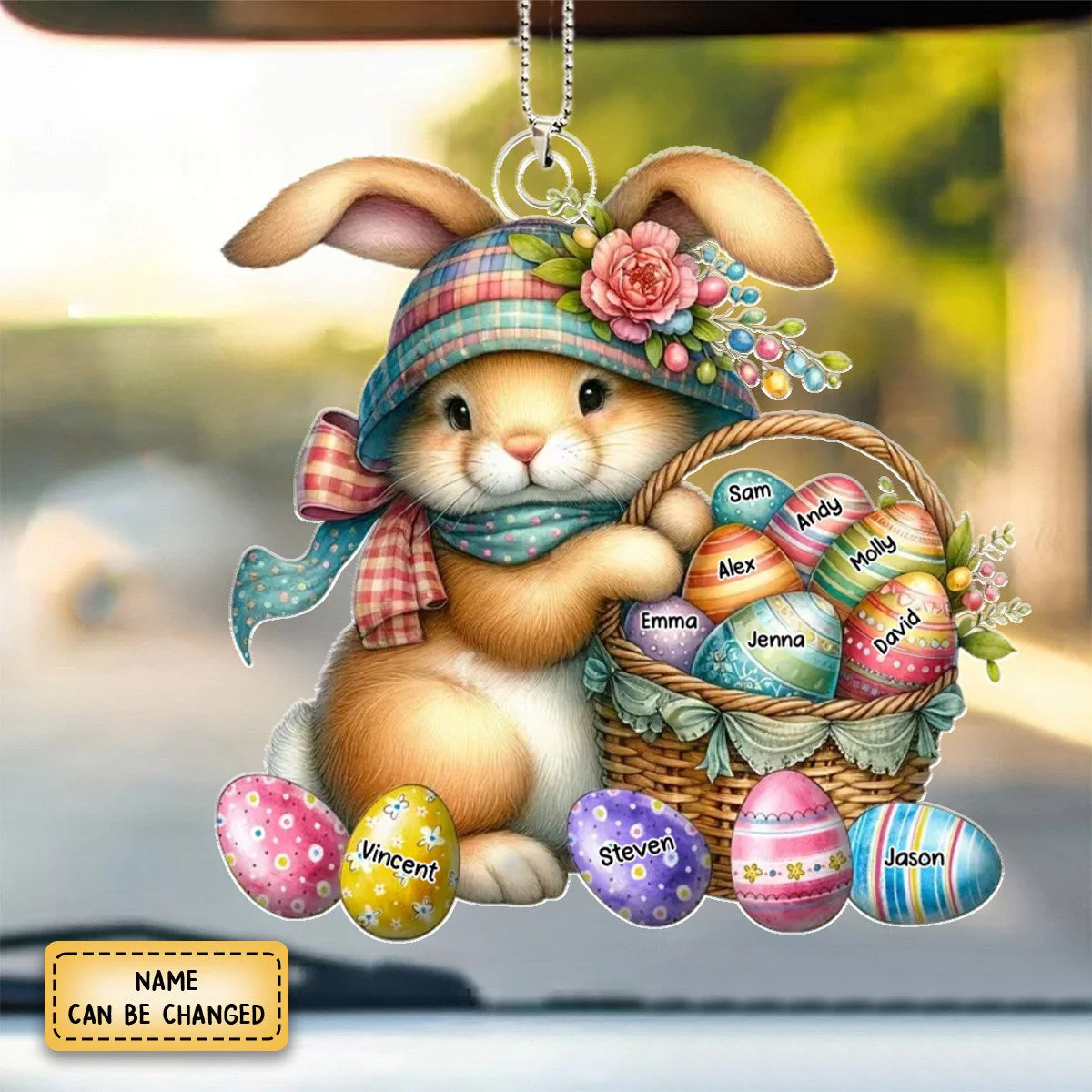 Personalized Easter Gift Grandma's Favorite Bunny Ornament - Image 5