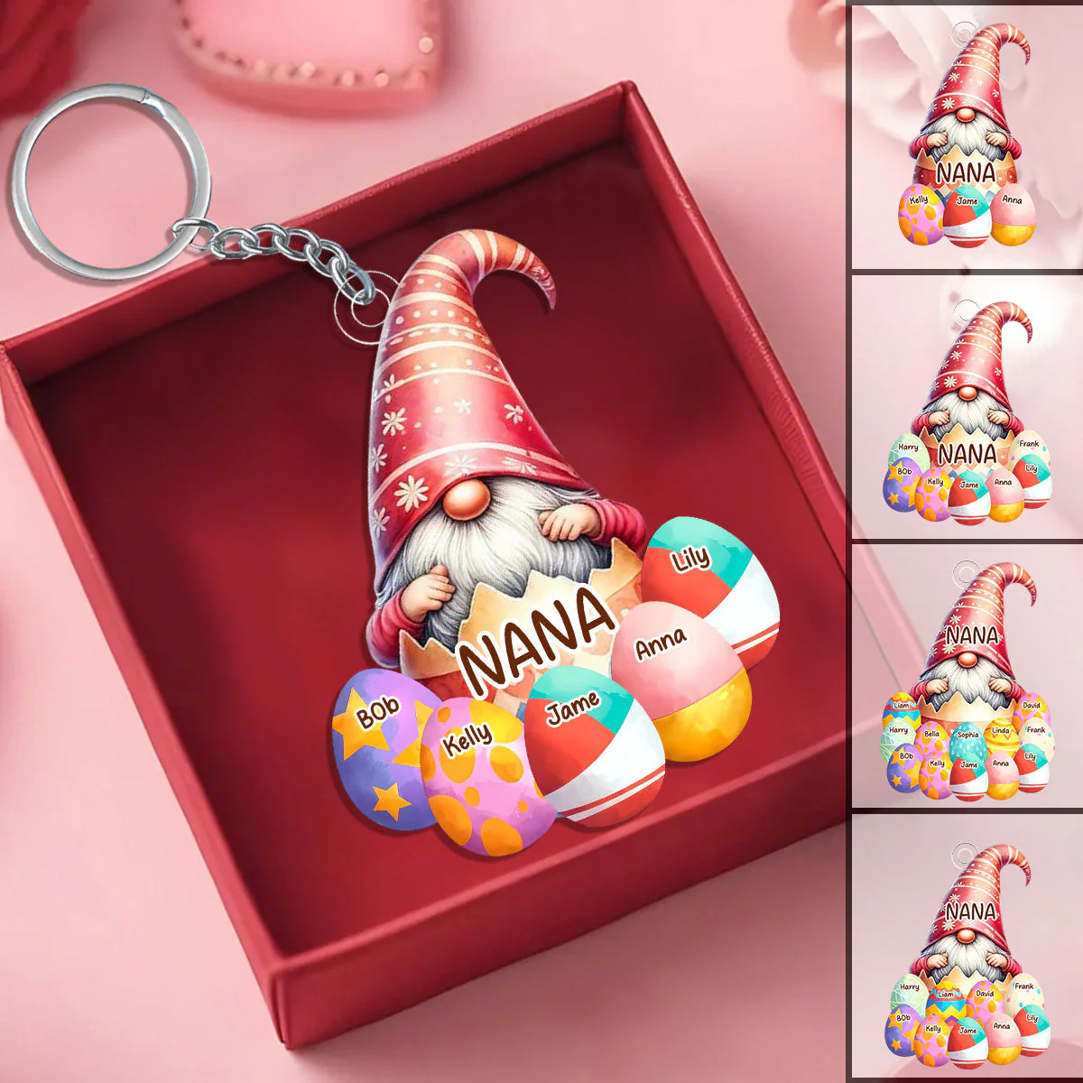 Personalized Easter Gifts For Grandma Keychain Nana