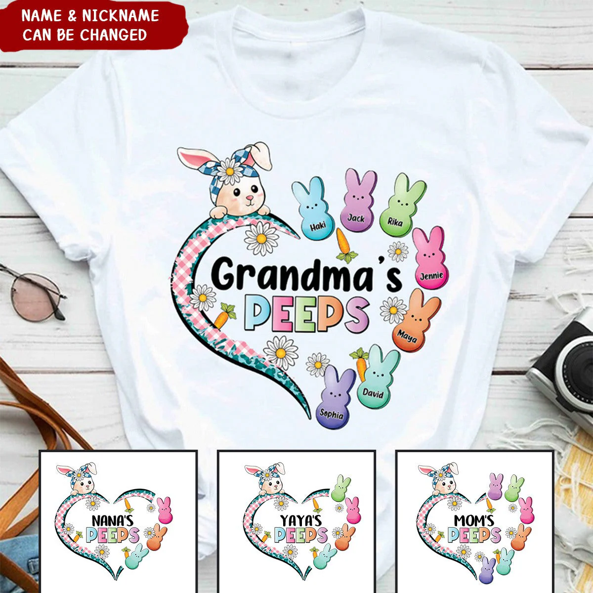 Personalized Easter Grandma's Pure Cotton T-Shirt - Image 2