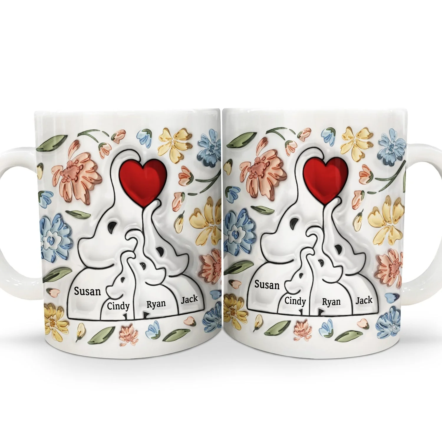 Personalized Elephant Family Mug Gift For Mom, Grandma - Image 5