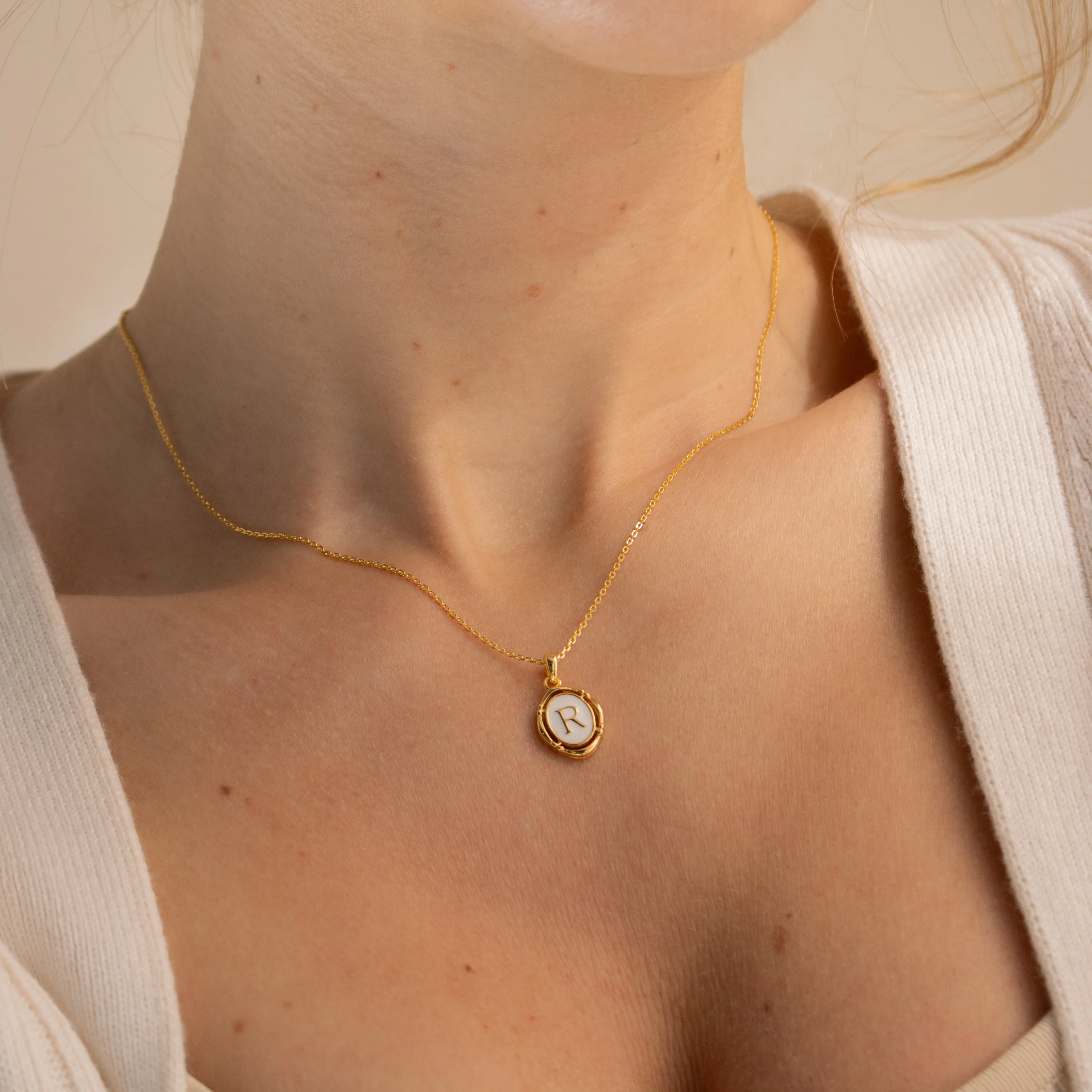 Personalized Ellipsoid Capital Letter Necklace, Perfect Gift For Her - Image 4