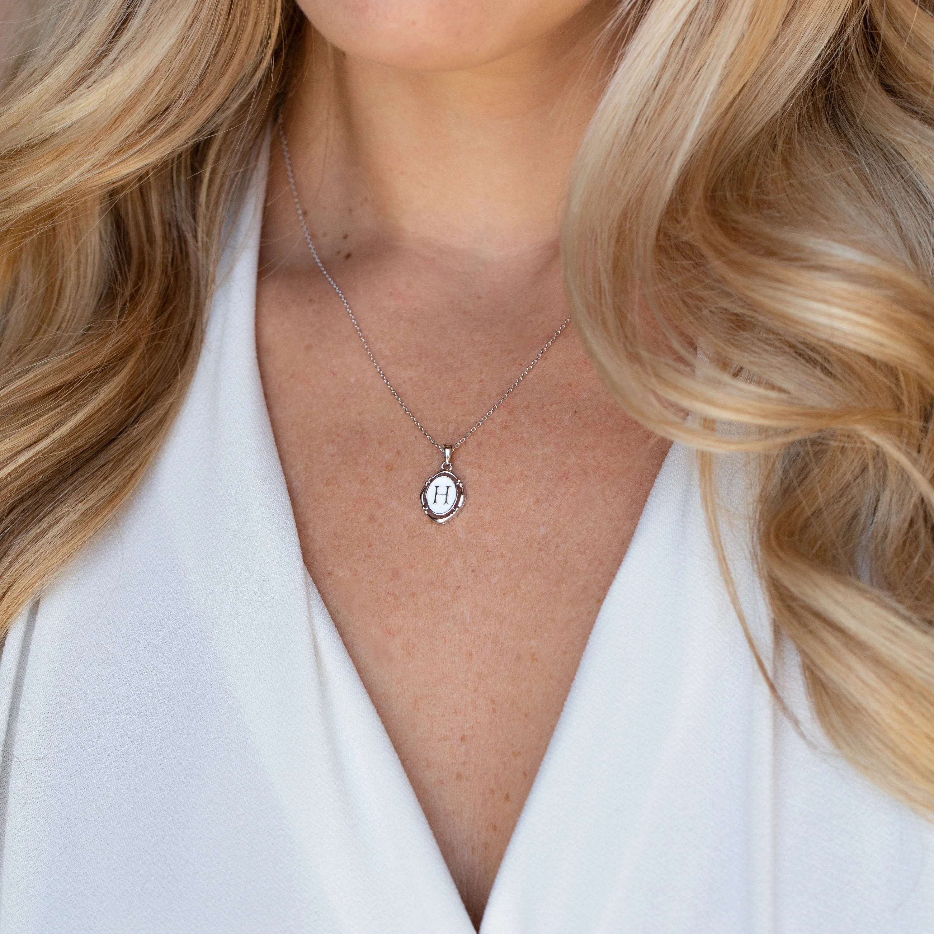Personalized Ellipsoid Capital Letter Necklace, Perfect Gift For Her - Image 7