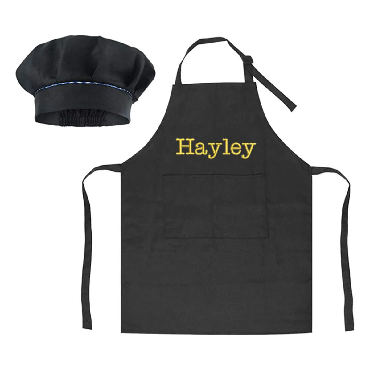 Personalized Embroidery Color Apron and Hat Set for Kid - Image 11