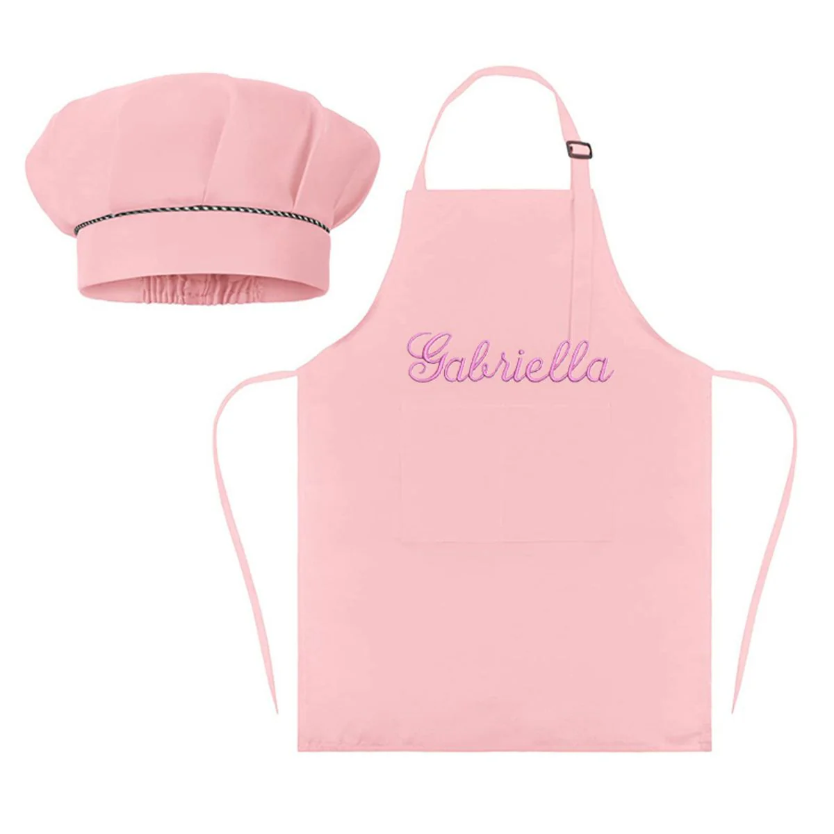 Personalized Embroidery Color Apron and Hat Set for Kid - Image 13