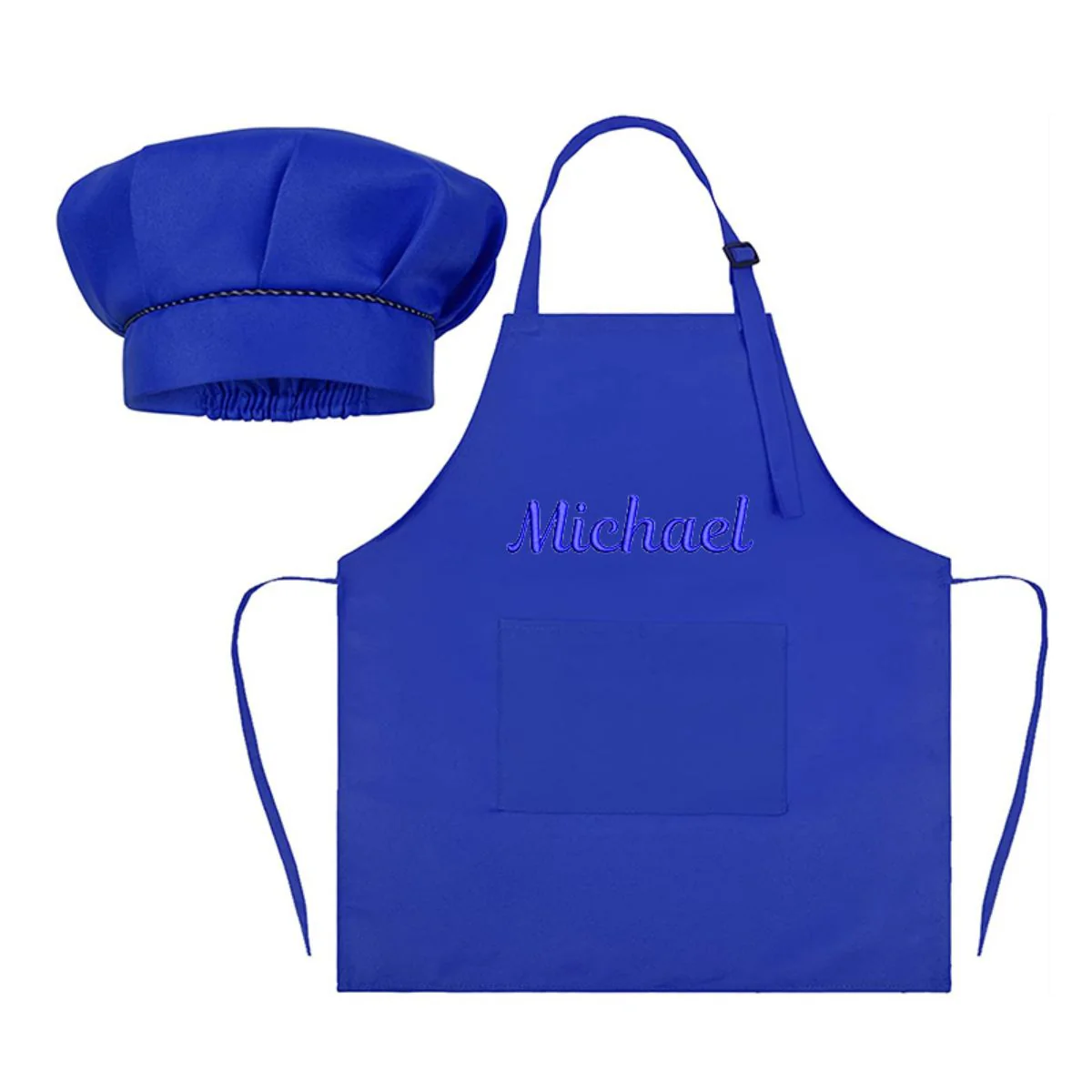 Personalized Embroidery Color Apron and Hat Set for Kid - Image 16