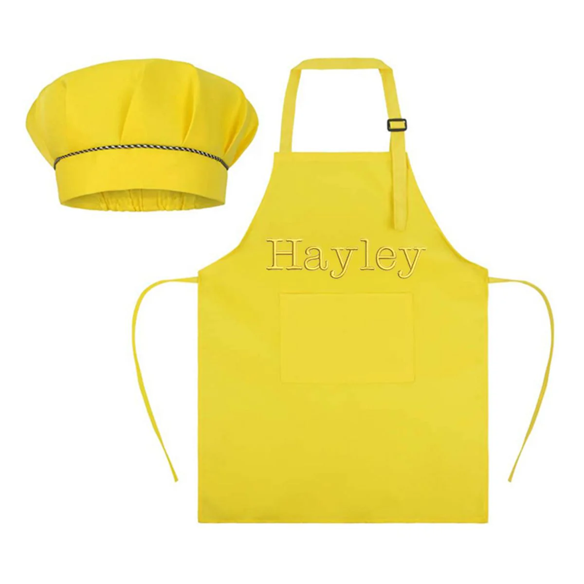Personalized Embroidery Color Apron and Hat Set for Kid - Image 18