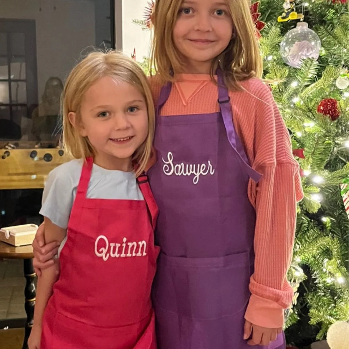 Personalized Embroidery Color Apron and Hat Set for Kid - Image 3