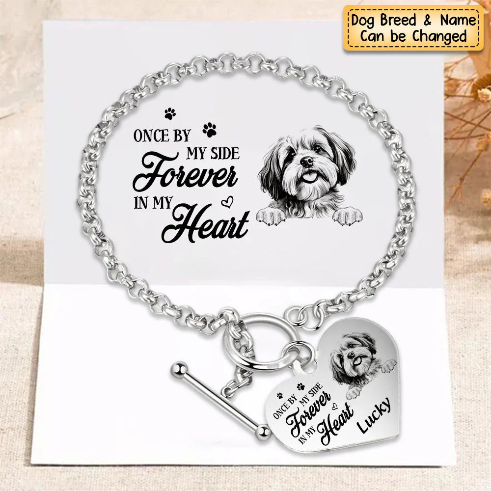 Personalized Engraved Heart Bracelet I'm Always With You - Memorial Gift For Dog/Pet Lovers - Image 2