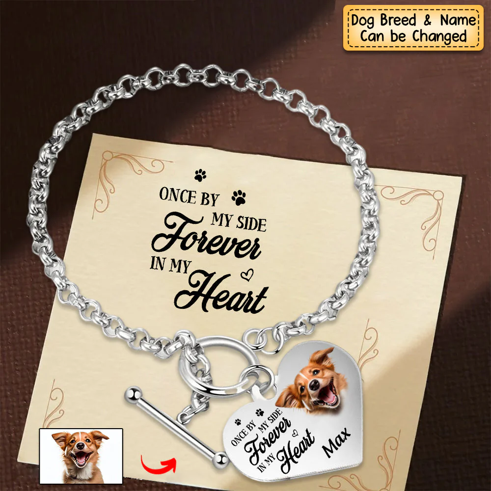 Personalized Engraved Heart Bracelet I'm Always With You - Memorial Gift For Dog/Pet Lovers - Image 3
