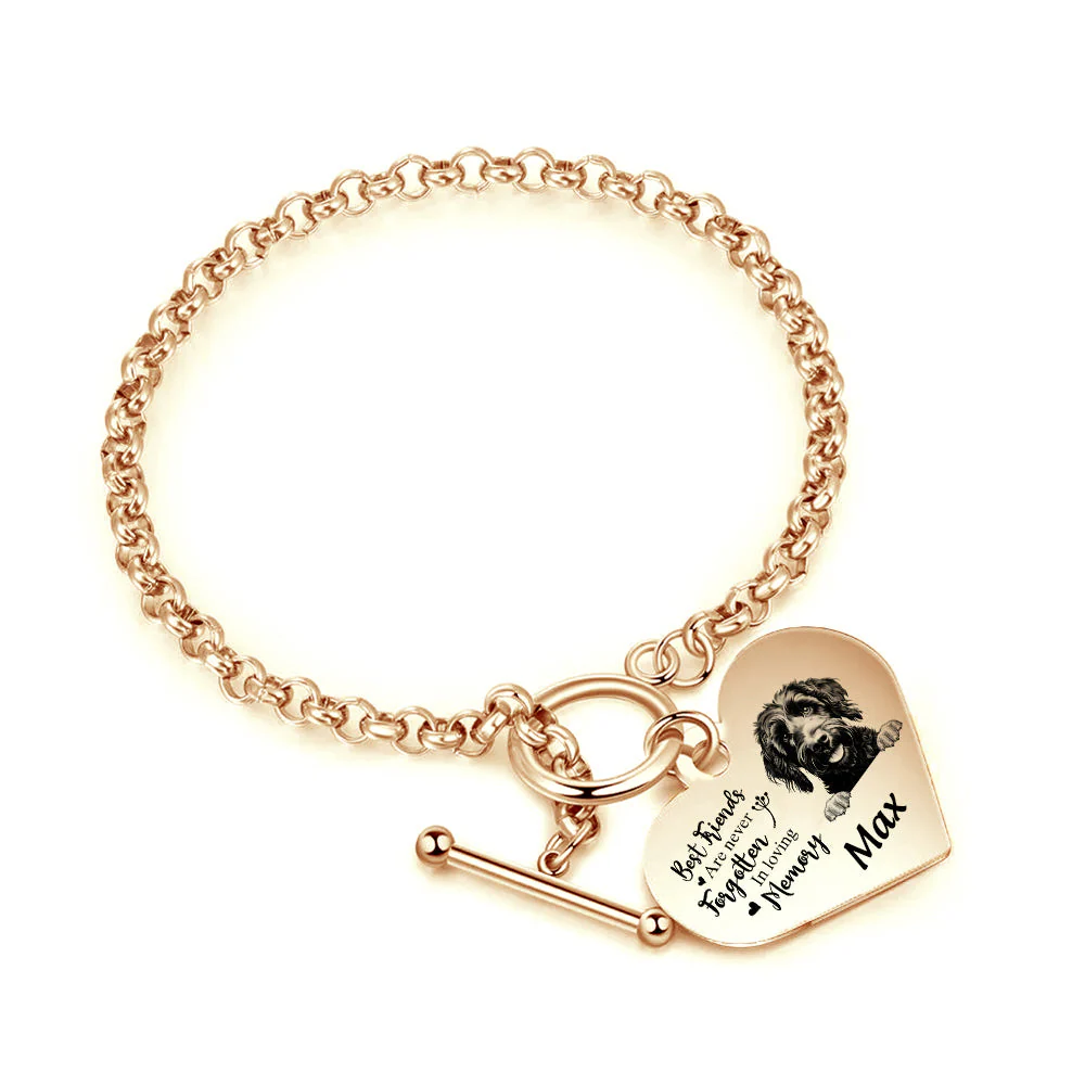 Personalized Engraved Heart Bracelet I'm Always With You - Memorial Gift For Dog/Pet Lovers - Image 5