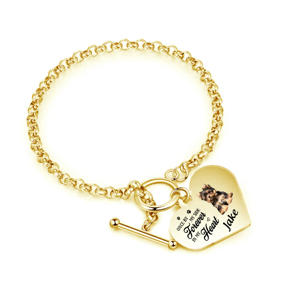 Personalized Engraved Heart Bracelet I'm Always With You - Memorial Gift For Dog/Pet Lovers - Image 6
