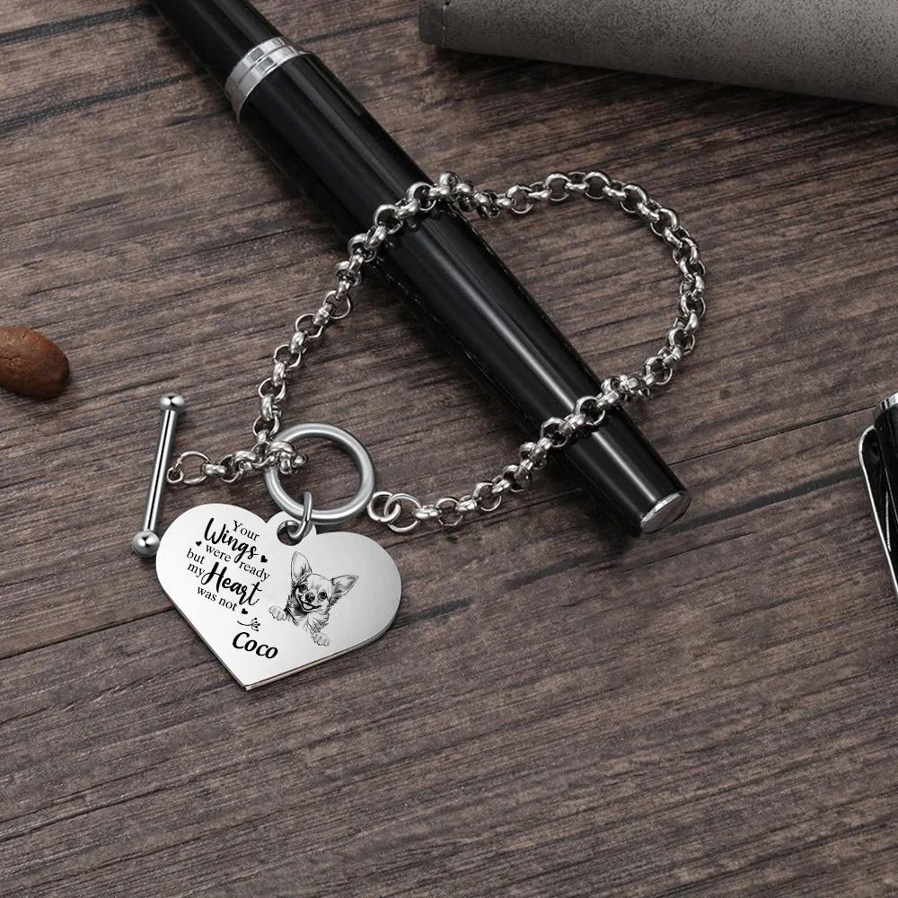 Personalized Engraved Heart Bracelet I'm Always With You - Memorial Gift For Dog/Pet Lovers - Image 8