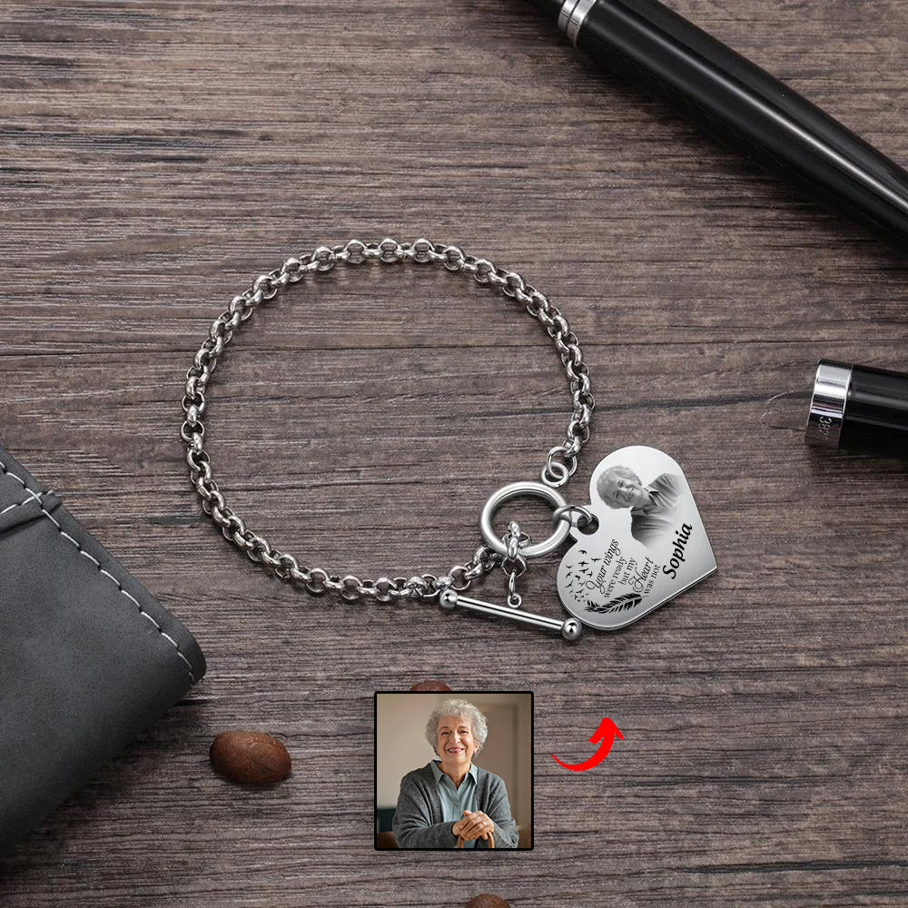 Personalized Heart Bracelet I'm Always With You - Memorial Gift For Family, Friend - Image 6