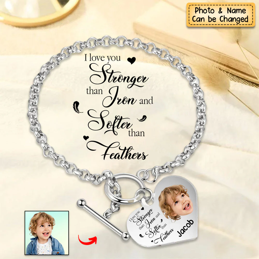 Personalized Engraved Heart Bracelet To me you are perfect - For Mom/Grandma - Image 3