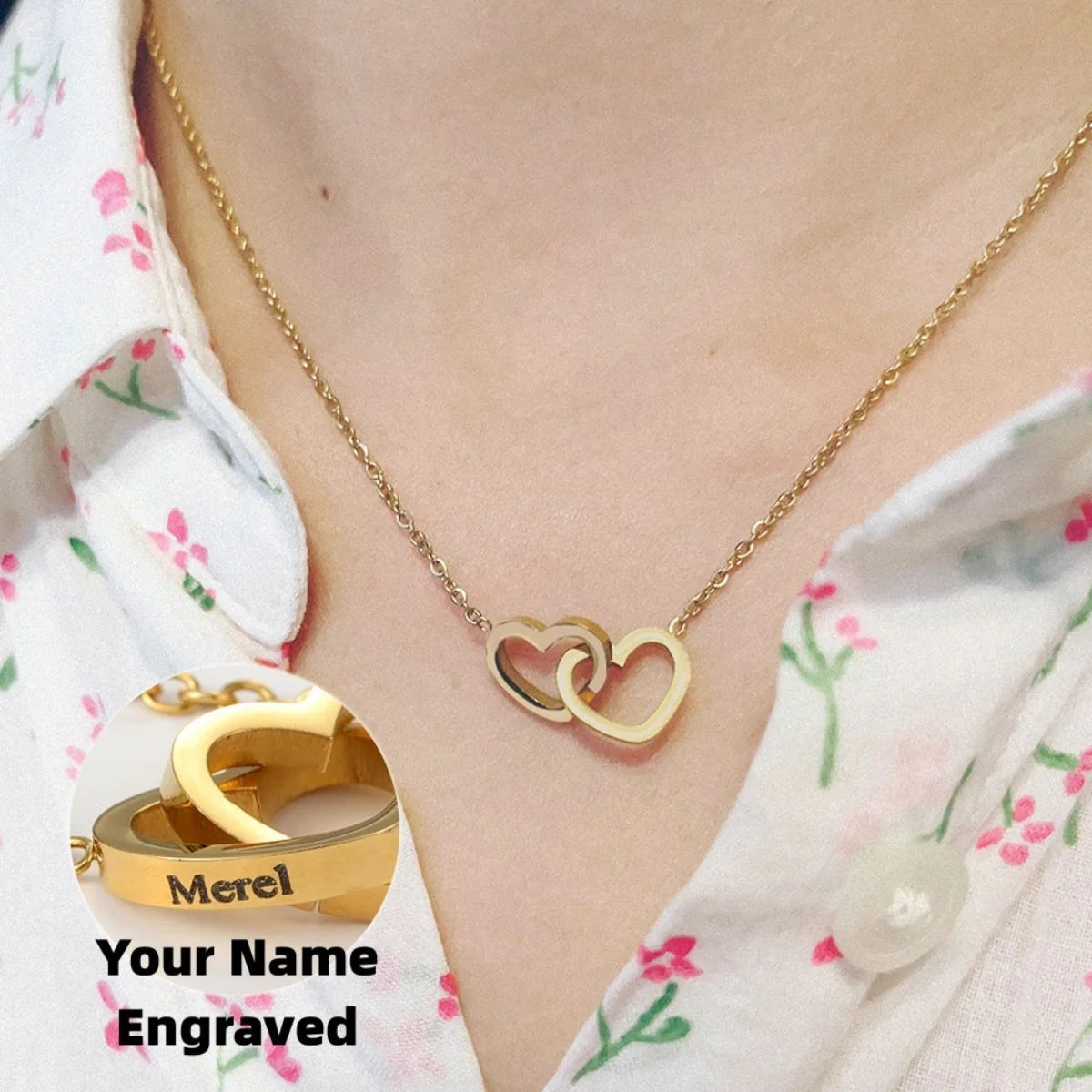 Personalized Engraved Necklace & Eternal Rose Box - Image 2