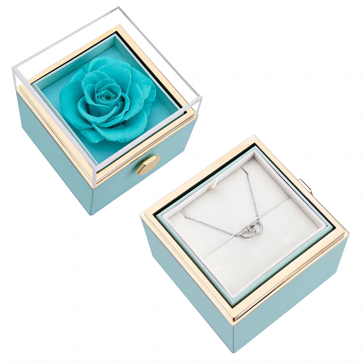 Personalized Engraved Necklace & Eternal Rose Box - Image 7