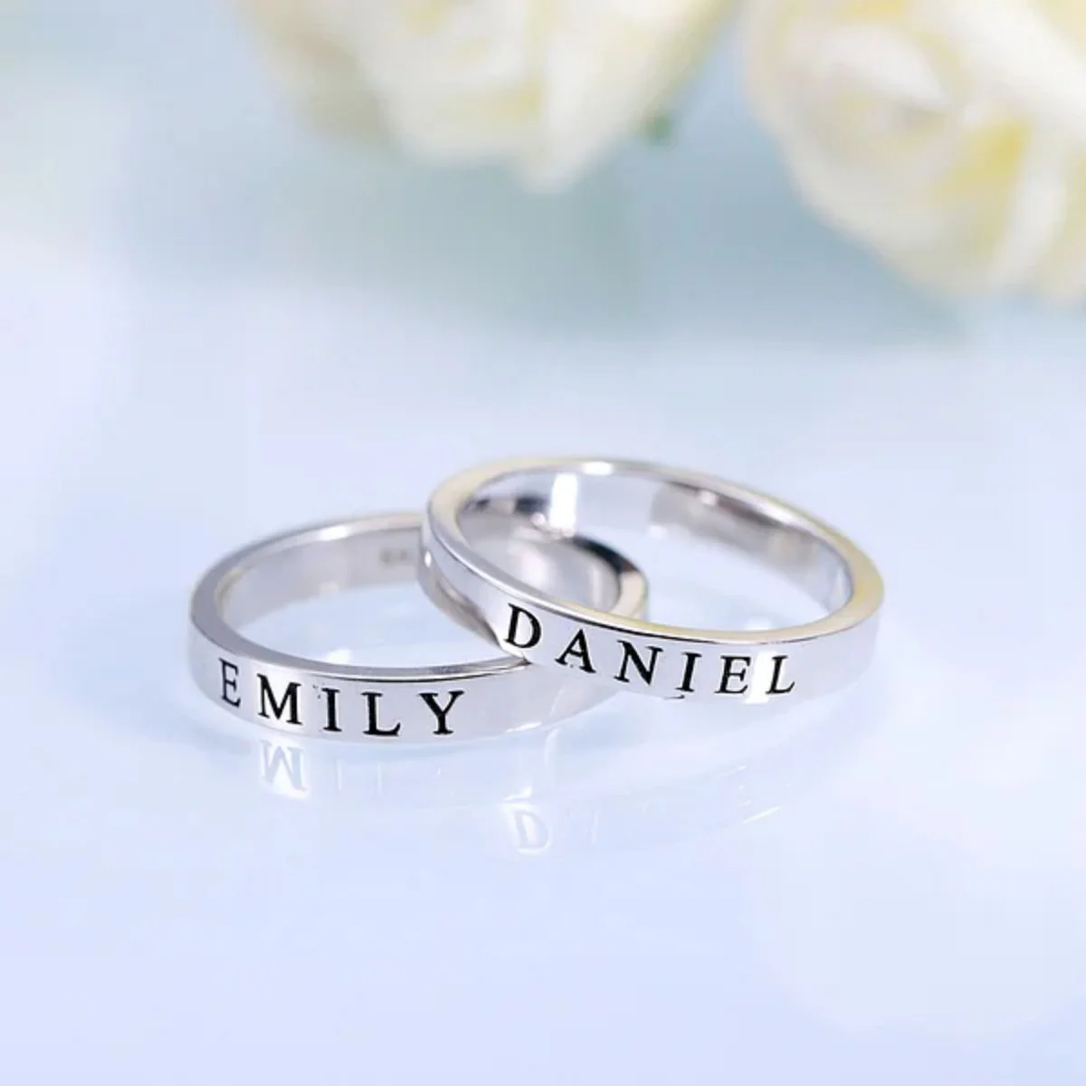 Personalized Engraving Stackable Name Rings - Image 4