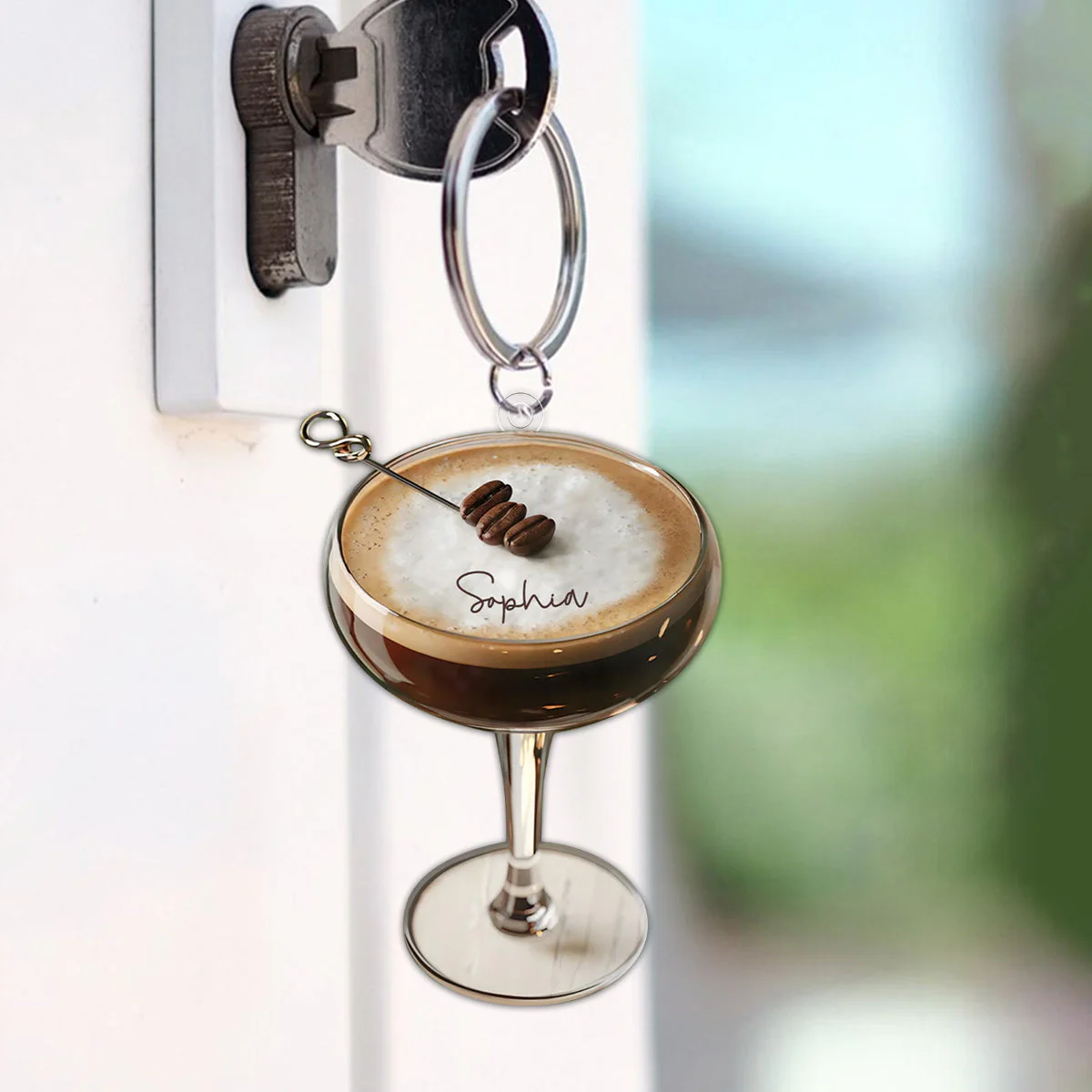 Personalized Espresso Martini Keychain,Cocktail Lover Gift - Image 4