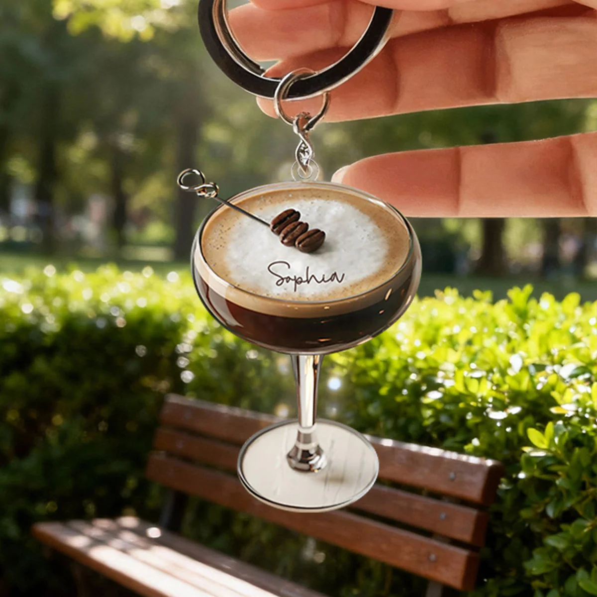 Personalized Espresso Martini Keychain,Cocktail Lover Gift - Image 6