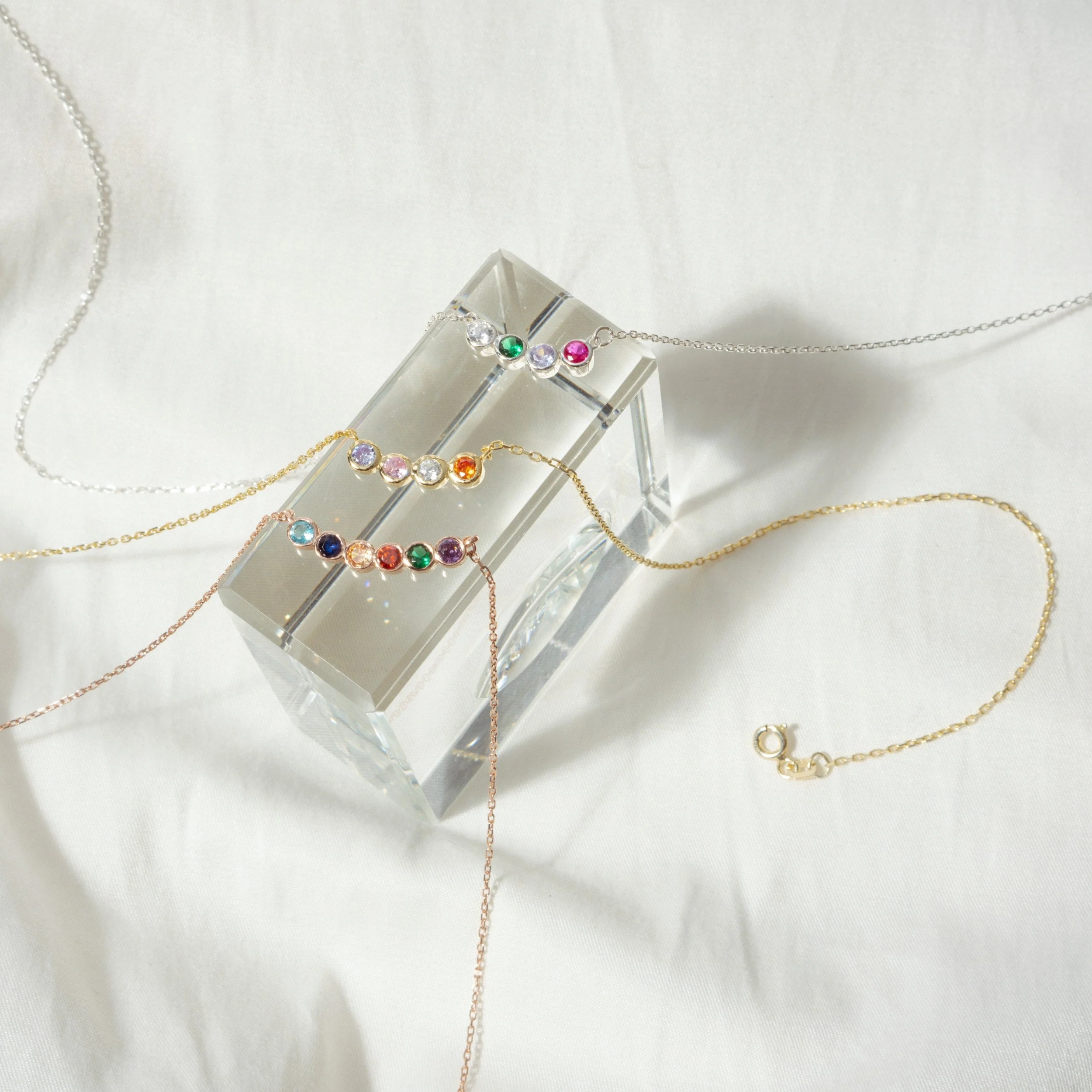 Personalized Family Birthstone Necklace,Multiple Birthstone Necklace - Image 7