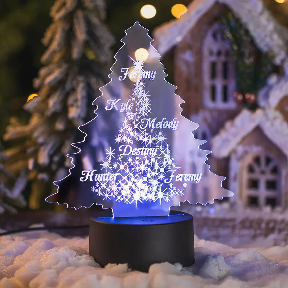Personalized Family Name Christmas Tree Night-Cute Gift for Family - Image 2