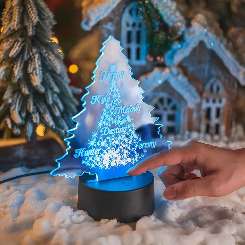 Personalized Family Name Christmas Tree Night-Cute Gift for Family - Image 3