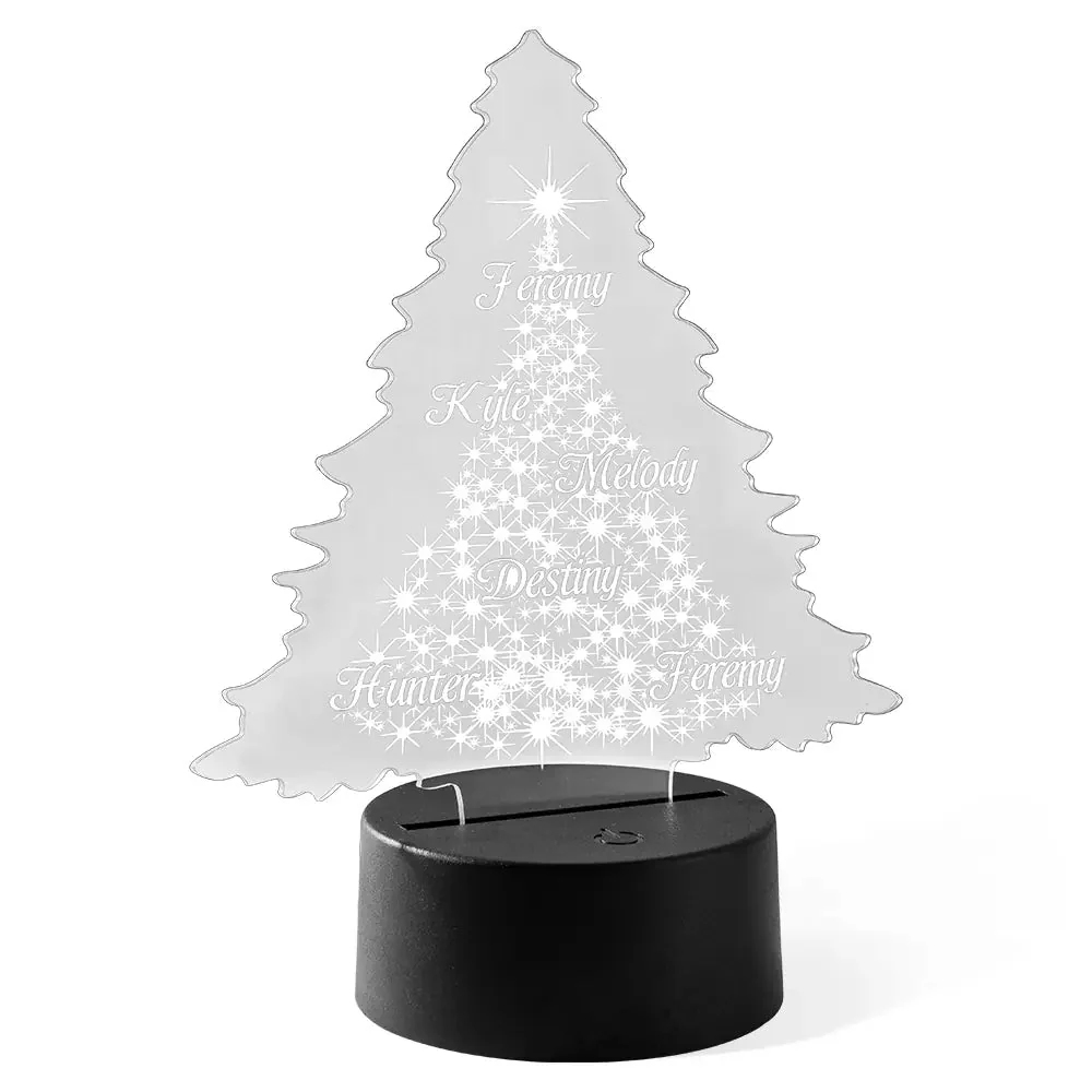 Personalized Family Name Christmas Tree Night-Cute Gift for Family - Image 6
