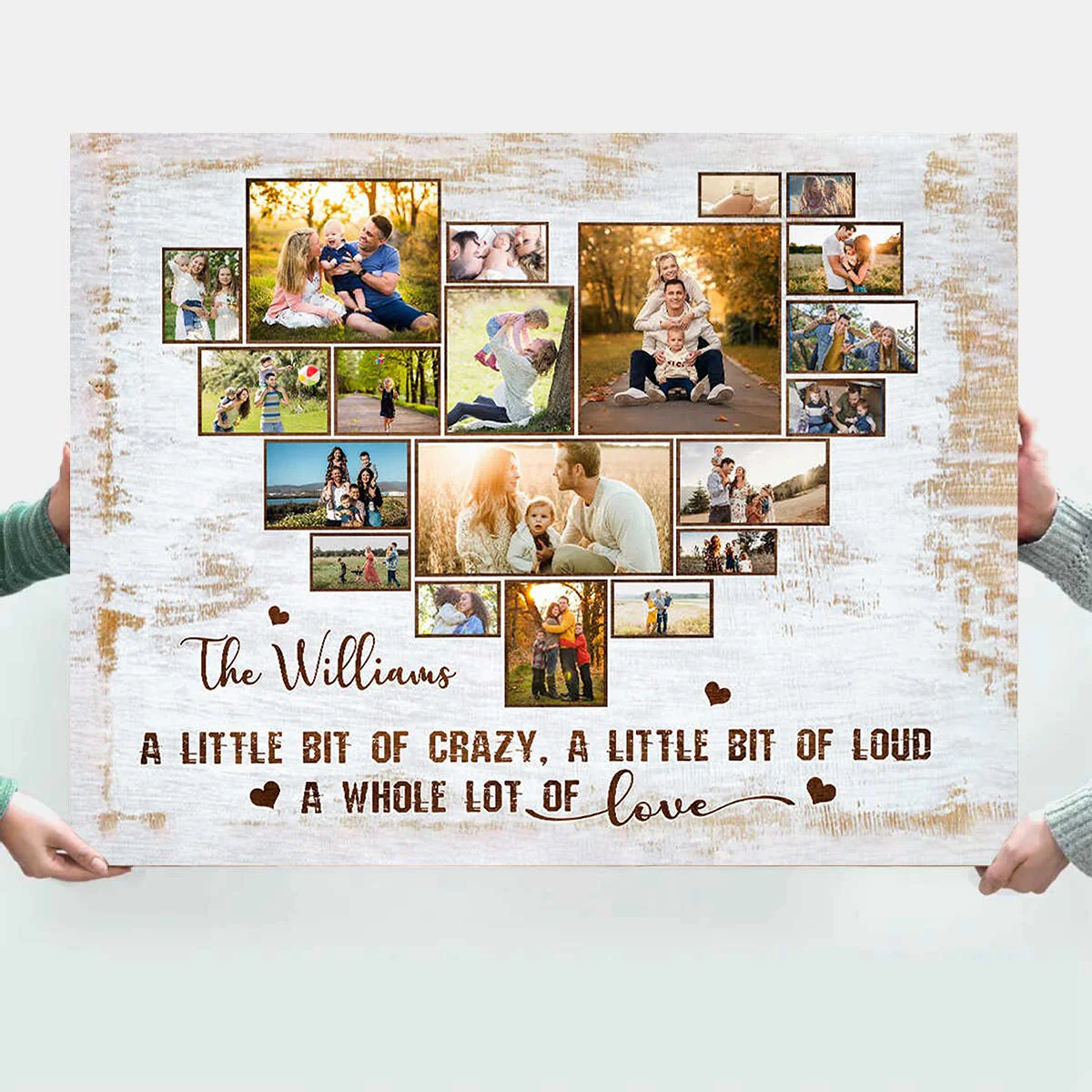 Personalized Family Photo Heart Shape Collage Poster,Gift For Mom and Dad - Image 4