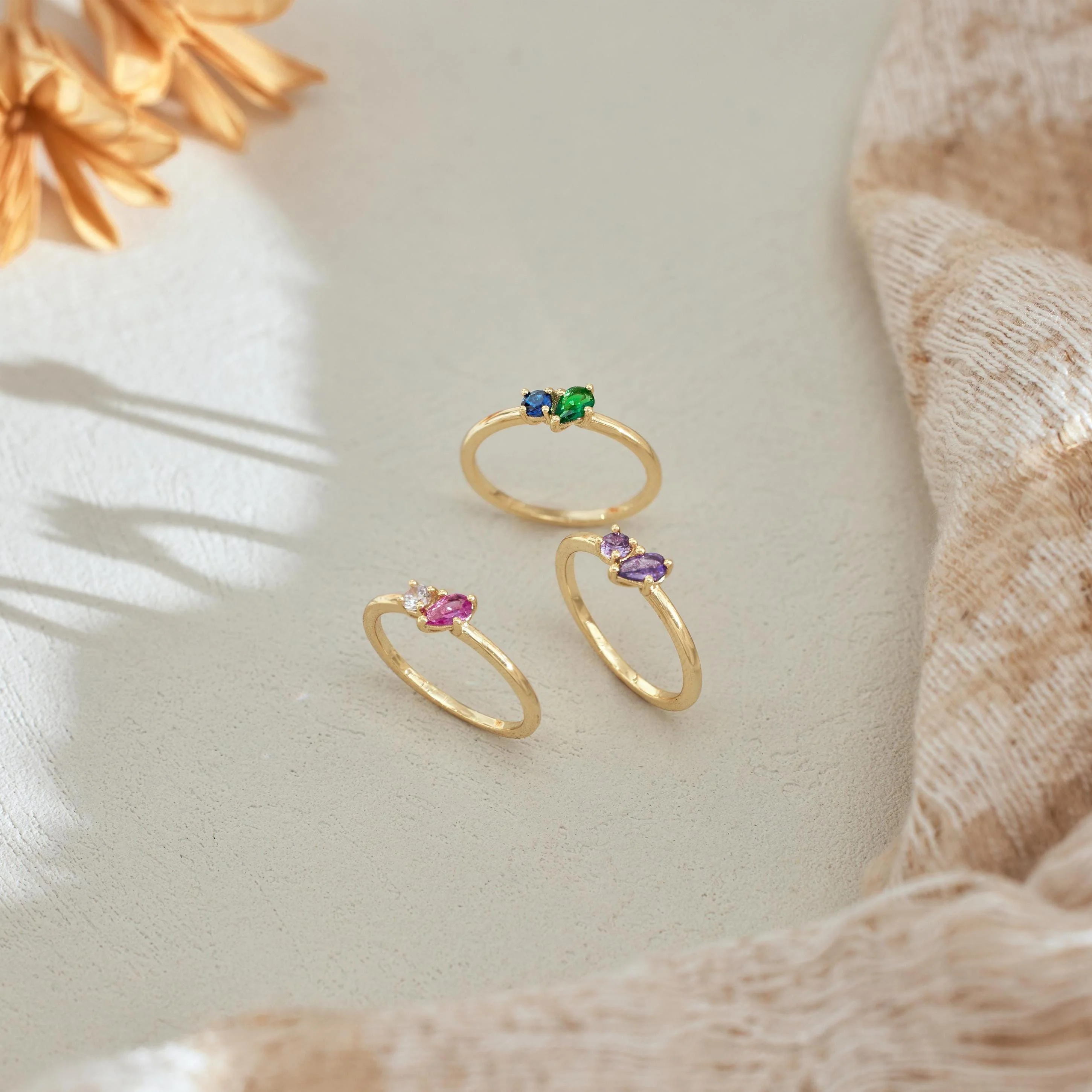 Personalized Family Stackable Birthstone Jewelry Ring - Image 4