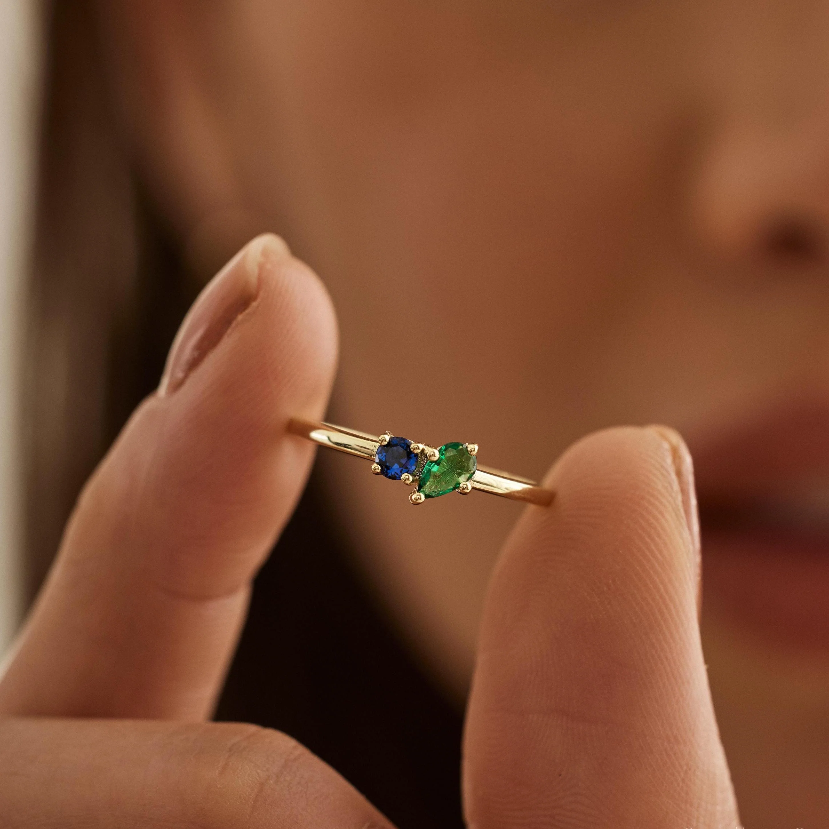 Personalized Family Stackable Birthstone Jewelry Ring - Image 8
