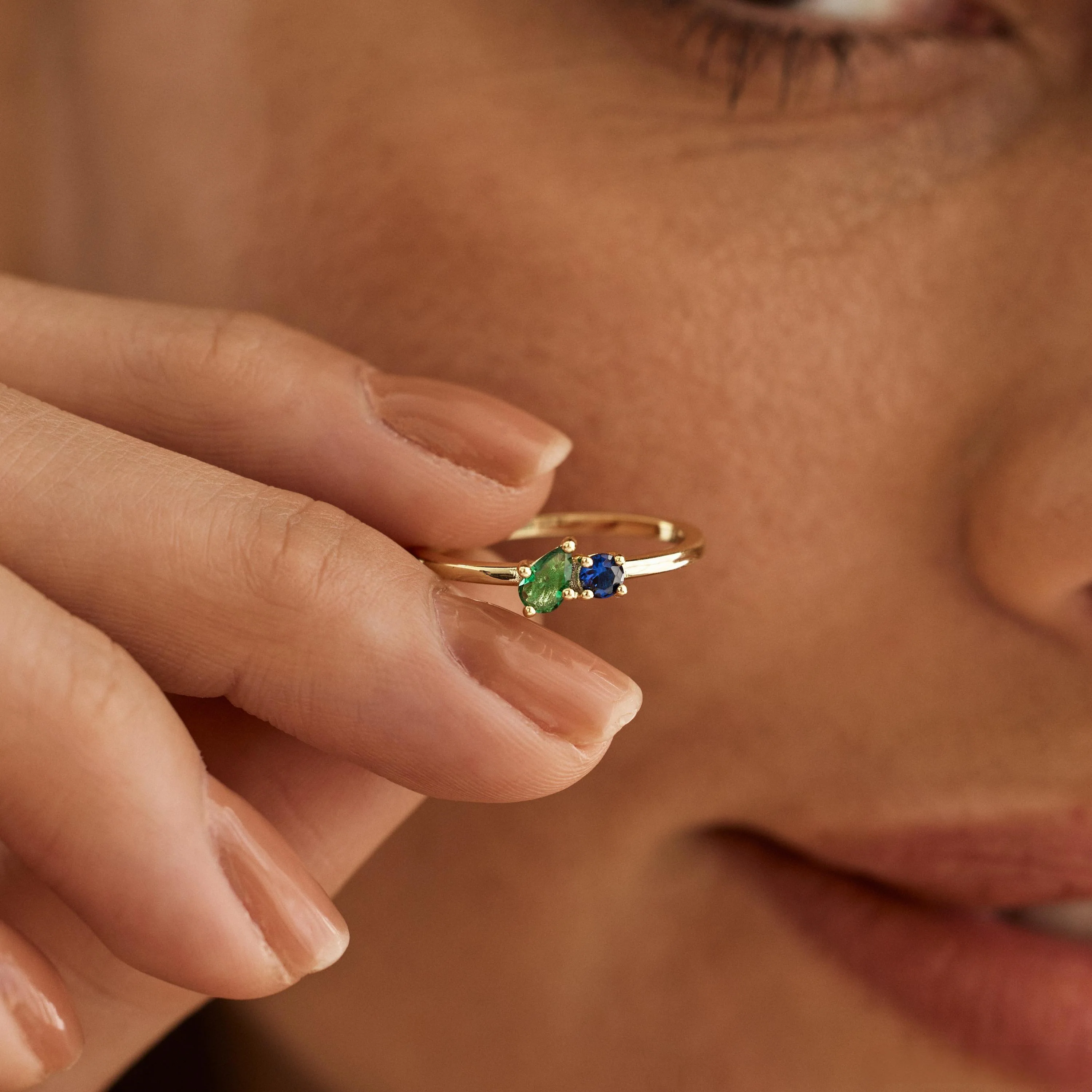 Personalized Family Stackable Birthstone Jewelry Ring - Image 9