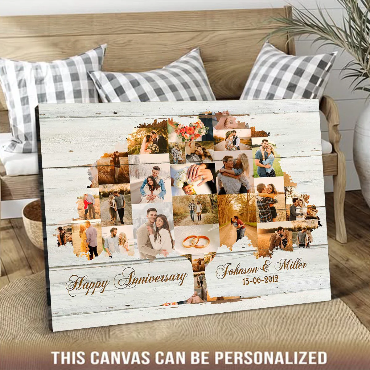 Personalized Family Tree Collage Canvas Poster,Wedding Anniversary Gift,Family Gifts - Image 2