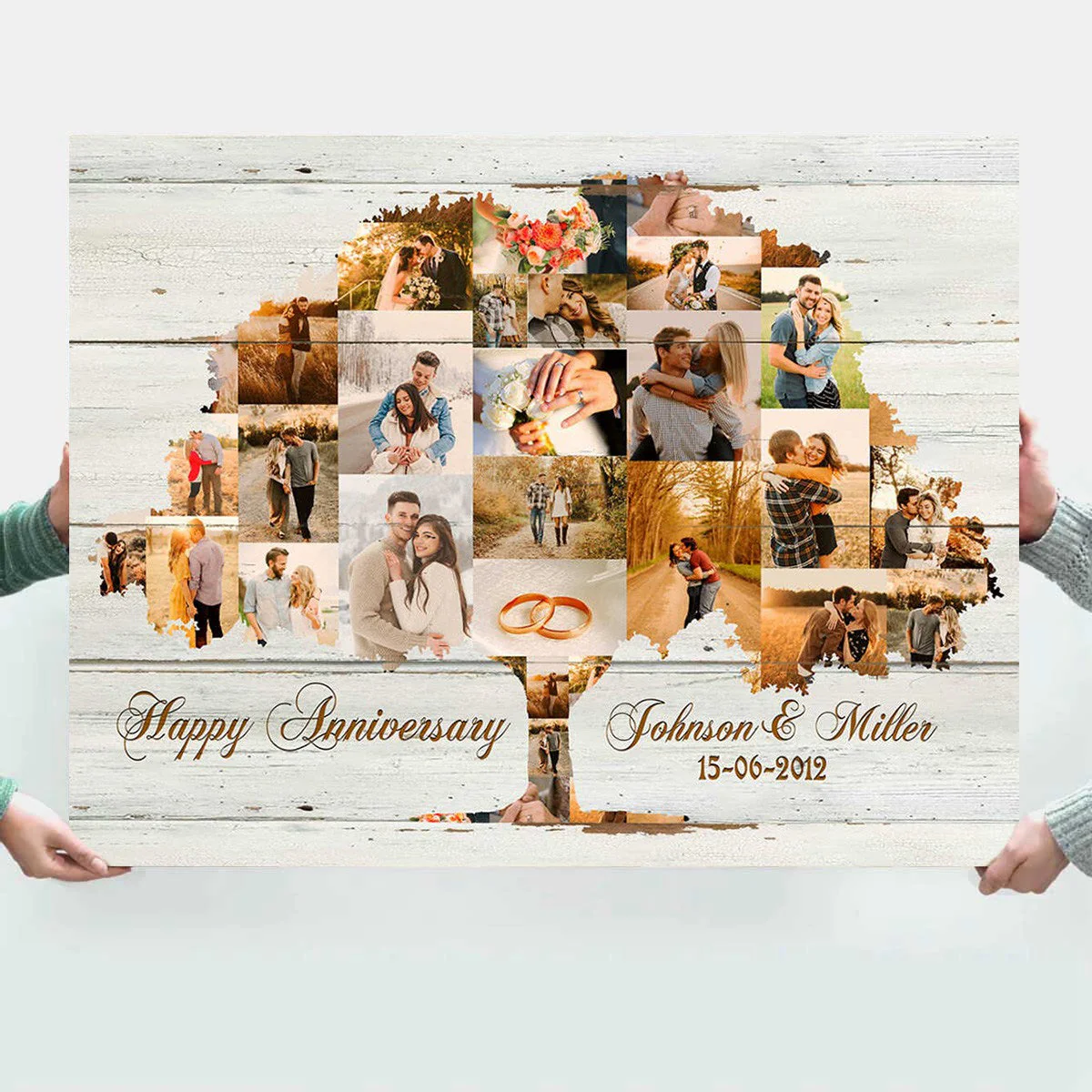 Personalized Family Tree Collage Canvas Poster,Wedding Anniversary Gift,Family Gifts - Image 3