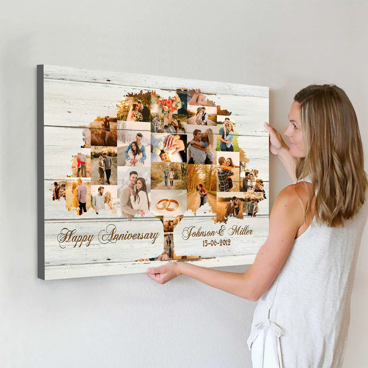 Personalized Family Tree Collage Canvas Poster,Wedding Anniversary Gift,Family Gifts - Image 4