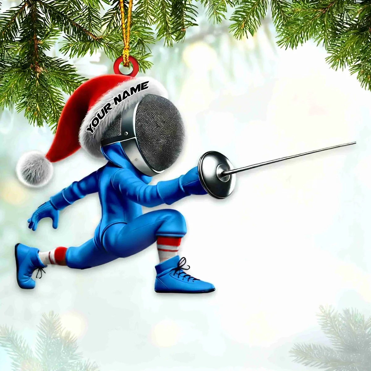 Personalized Fencing Christmas Ornament Fencing Lover Christmas Gift - Image 3