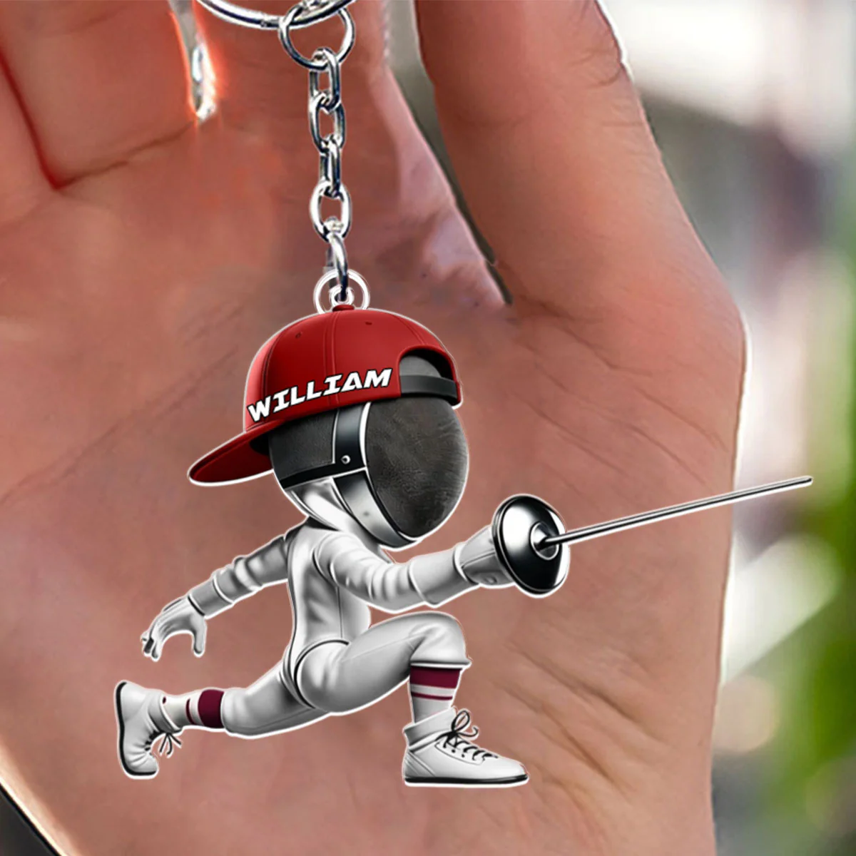 Personalized Fencing Keychain Gift For Fencing Lover - Image 4