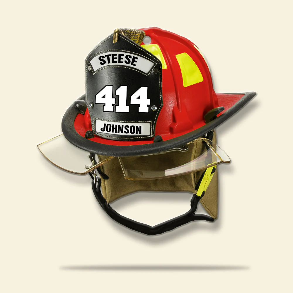 Personalized Firefighter Helmet Keychain - Custom Name, Number - Image 4